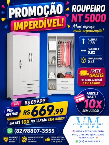 PROMOÇÃO ROUPEIRO NT 5000