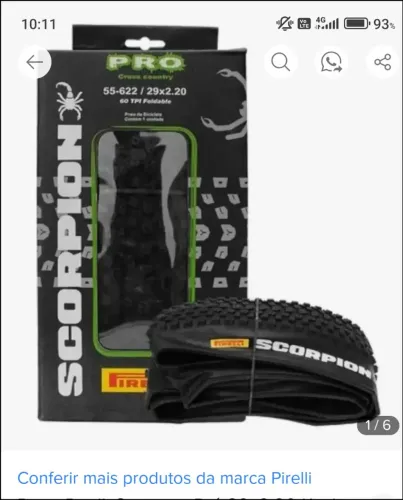 Pneu Pirelli scorpion pro Kevlar aro 29 novo