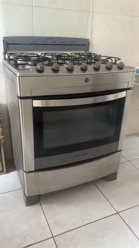 Fogão 6 bocas inox Brastemp