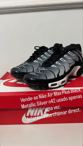 Nike Air Max Plus Black Metallic Silver