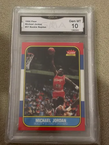 1986 Fleer GMA 10 Michael Jordan Rookie R