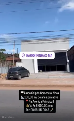 Alugo Galpão Comercial em Barreirinhas (MA)