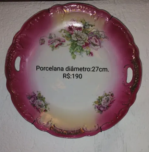 Pratos de porcelana para decoração, descrição de cada um nas fotos 