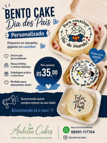 Bento cakes presenteável 