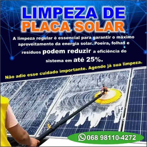 Limpeza de placa solar 