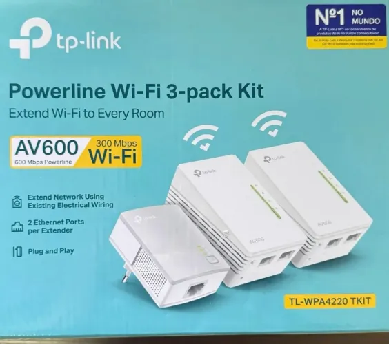 Kit TP link AV 600 WiFi - usado em ótimo estado