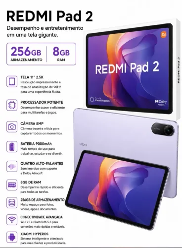 TABLET XIAOMI REDMI PAD 2 Wi-FI 256/8GB LACRADO