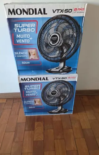 Ventilador Mondial VTX-50 110V com 8 pás 50 cm - novo, na caixa