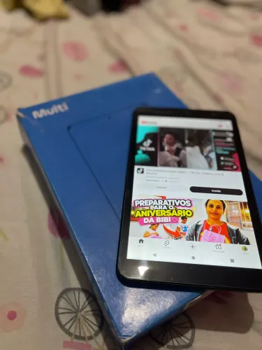 Tablet Multi M8 Android 11 4G 32GB Tela 8 pol. 2GB RAM Octa Core NB385