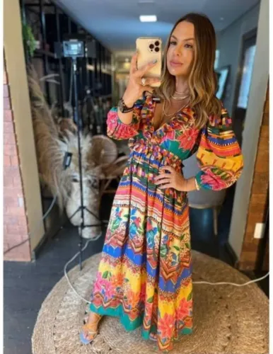 Vestido Longo Farm Cropped Isla
