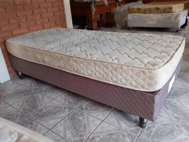 Cama Box Solteiro + Colchão Top #Entregamos
