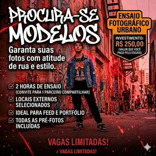 Procura-se modelos para ensaio fotográfico 