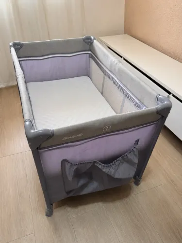 Berço Portátil Sonata Gray Burigotto Chiqueiro Cercado Bebê