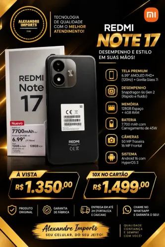 Redmi Note 17 128gb 4ram