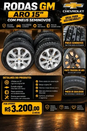 Rodas com aro 15 GM
