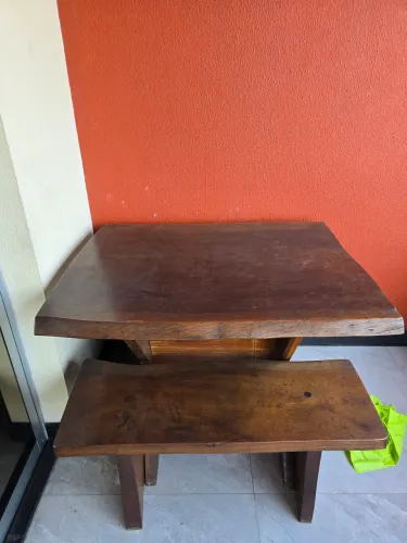 MESA COM ASSENTOS - MADEIRA QUALIDADE