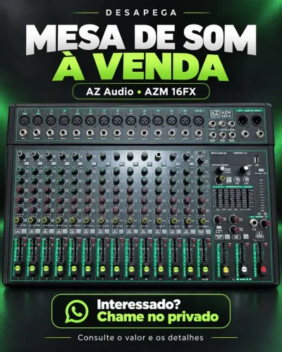 Mesa de som AZ Áudio AZM 16FX
