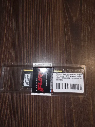 Memória RAM para Notebook Kingston Fury Impact, 16GB, 4800MHz, DDR5, CL38