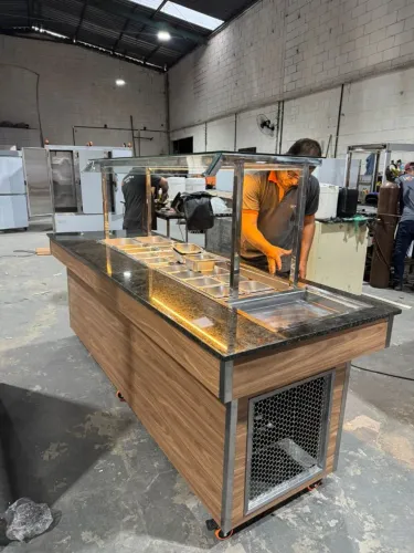 Buffet self service para hot dog personalizado