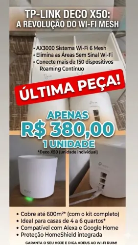 Deco X50 Tp link (**Novo) 1 Unidade