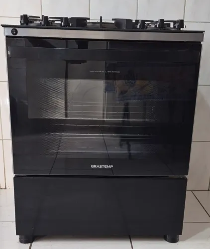 Fogão 5 Bocas Inox Brastemp Preto