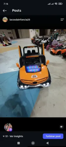 Carrinho eletrico de 12volts