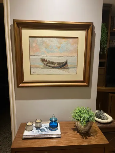 Óleo sobre tela marinha