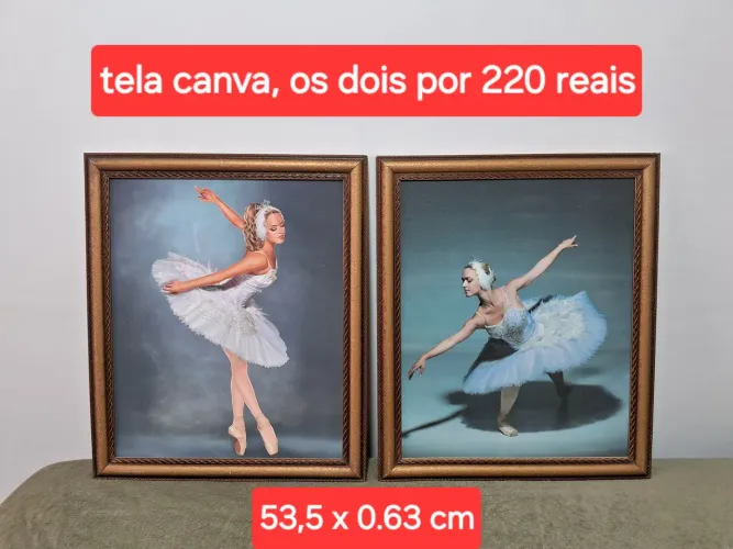 Quadro em tela canva bailarina