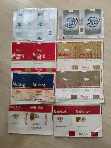 Coleção marcas de cigarros, antigo