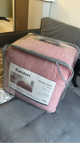 Cobertor de microfibra sherpa dupla face casal da Karsten