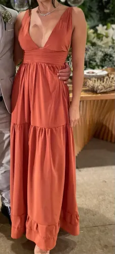 Vestido terra cota