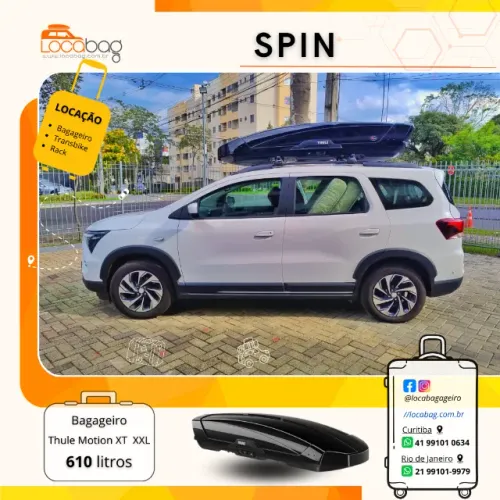 ? Locação de Bagageiro Thule para Chevrolet Spin - Ideal para 7 Lugares!