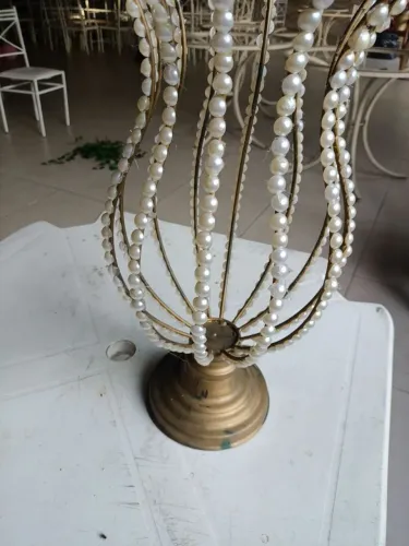 2 Vaso Decorativo com pérolas