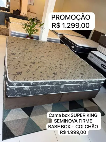 Colchão KING firme com base box - Entregamos!