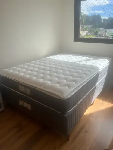Cama Box + Colchão Casal Castor New Tecnopedic 138x188x54cm