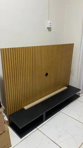 Suporte Painel Pra Tv até 50 Polegadas Smart Plus - Cores Cor Ripado/preto