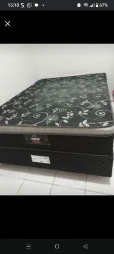Cama box casal, base e colchão