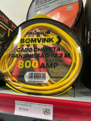 Cabo de Chupeta para Carro com 2 metros