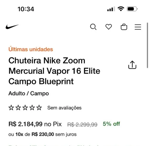 Chuteira trava mista NOVA