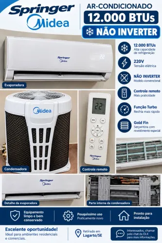 Ar-Condicionado Springer Midea 12.000 BTUs 220V - Não Inverter
