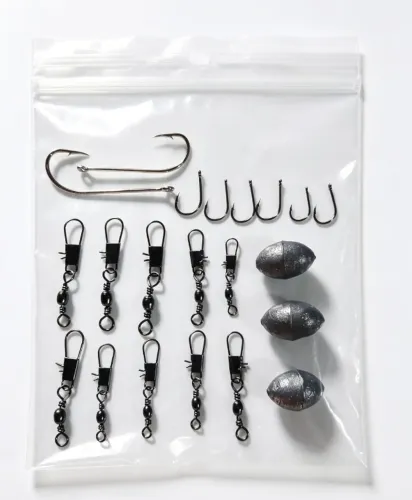 kit acessorios de pesca, snap, giradores, anzois chumnadinhas de pesca