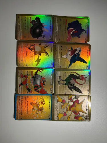 Kit 60 Cartas Pokémon Gold Douradas