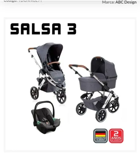 carrinho de Bb salsa 3 diamond versão Cromada 