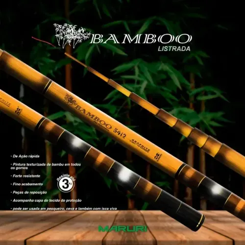 Varinha telescopia Bamboo LISTRADA #3,90m