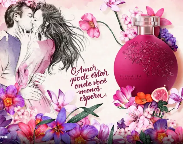 Perfumes da linha Florattta Flores Secretas / Red: de 185.90 por 149.90