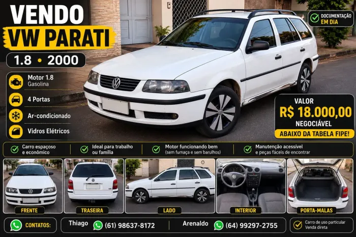 Volkswagen Parati 1.8 MI/ 1.8 MI Plus 2000