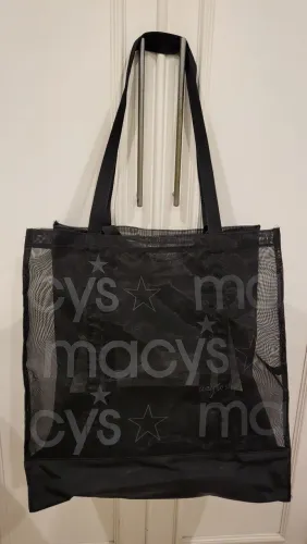 Bolsa Tote Macy's Grande em Tela (Mesh) - Nova