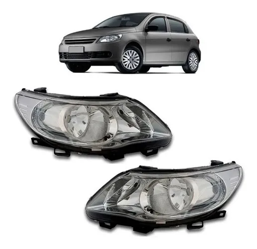 Farol gol g5 saveiro e voyage duplo cromado 2009 2010 2011 2012