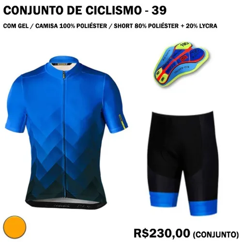 Camisa de Ciclismo Azul + Bretelle