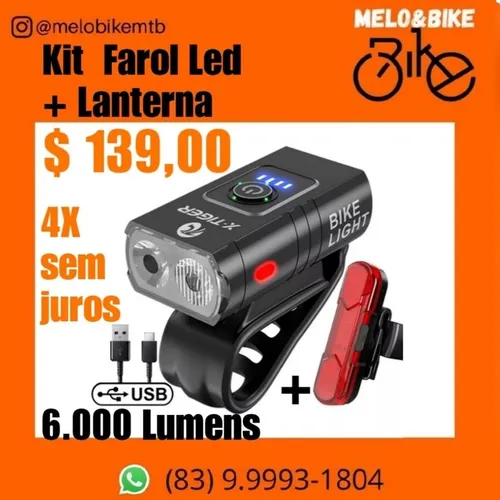 Kit Farol Led + Lanterna traseira